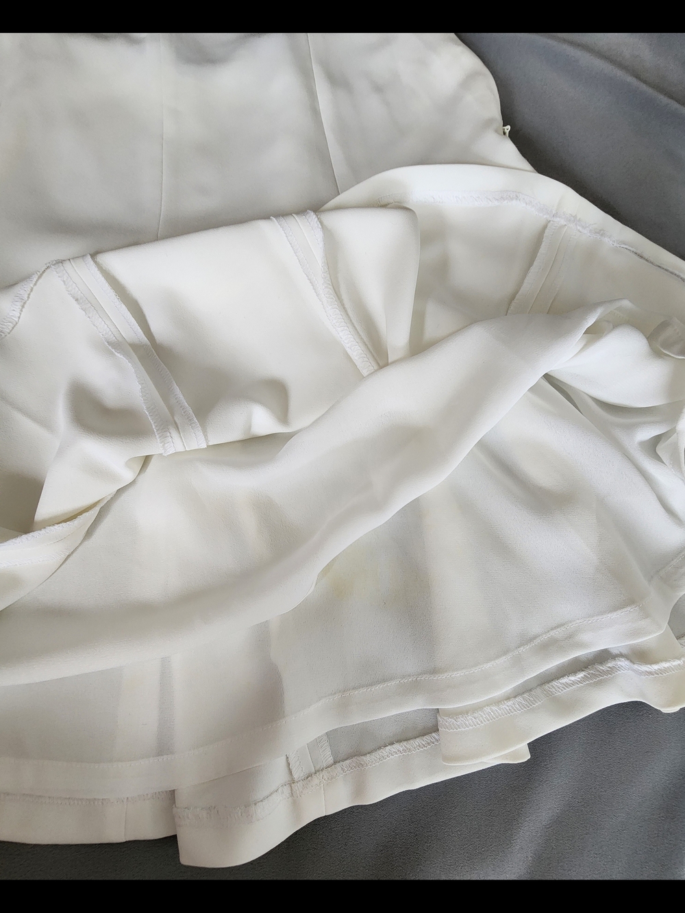 Lauren Ralph Lauren White Pleated A-Line Flare Mini Skirt - Picture 4 of 6